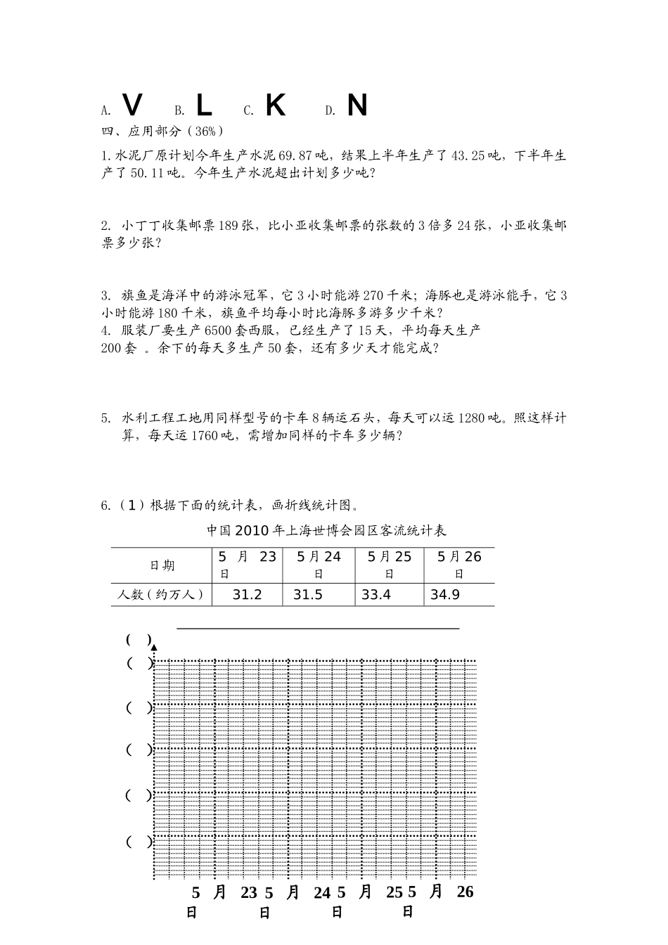 （沪教版）四年级下册 期终综合卷（二）.doc_第3页