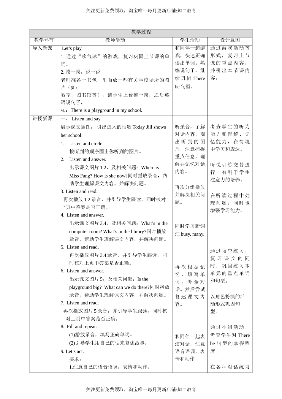【核心素养目标】Unit7 At schoolListen and say Ask and answer教案.doc_第2页