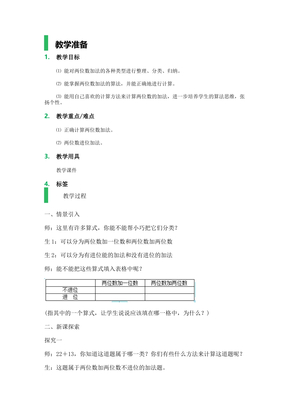 【沪教版五年制】一年级下册第六单元两位数加减法复习_教学设计_教案 (2).docx_第1页