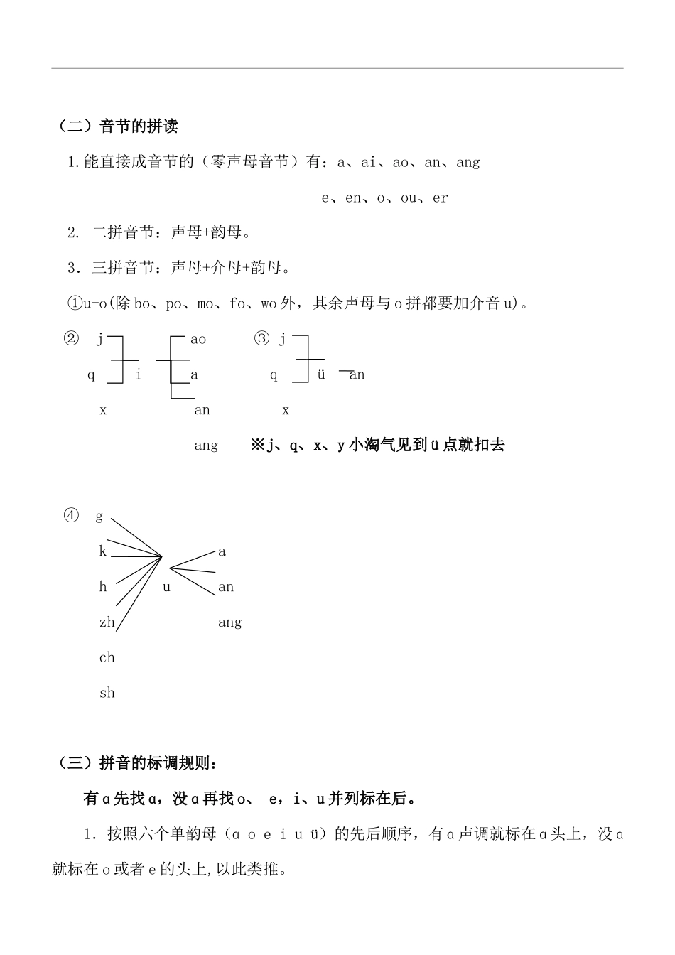 部编一年级上册语文重要考点知识汇总.docx_第2页