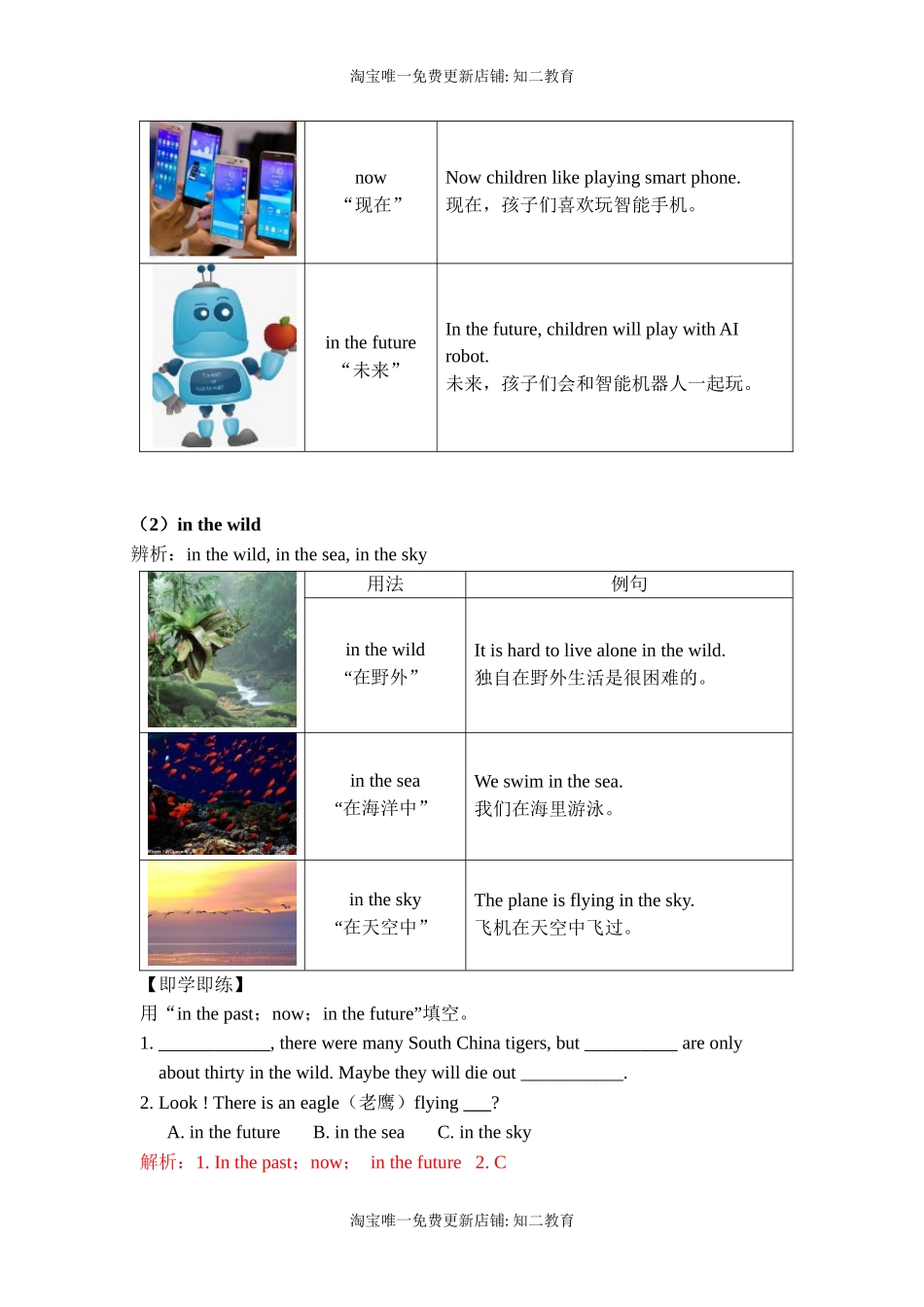 六年级上册英语讲义- Unit5 Animals in danger 知识点讲解 习题练习 拓展提高（有答案）沪教牛津版.docx_第3页