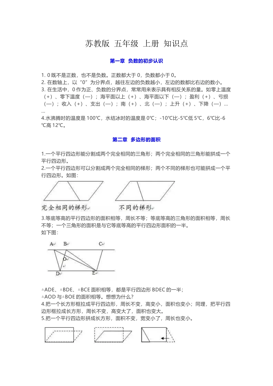 苏教版数学 五年级 上册 知识点.docx_第1页