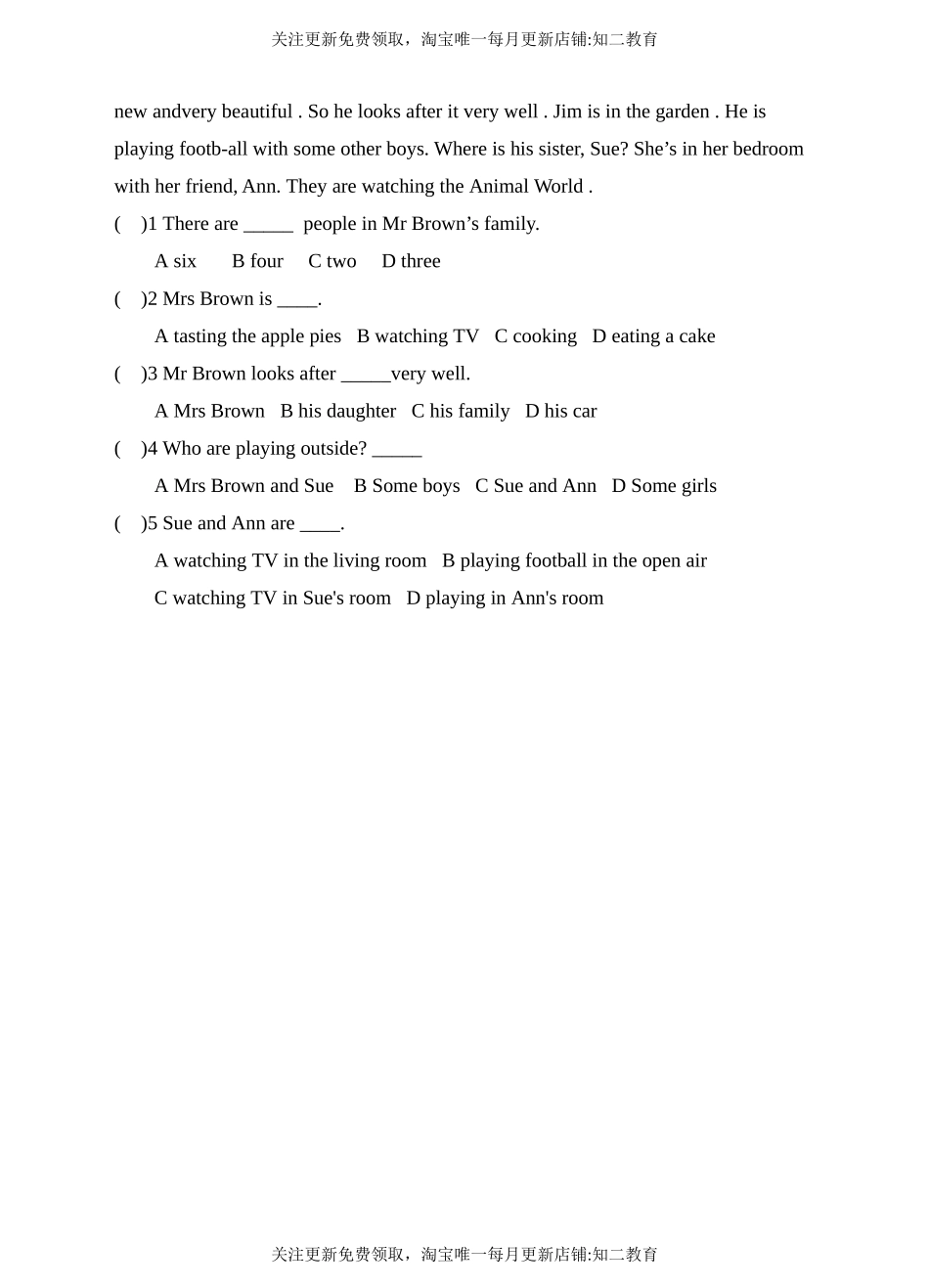 unit 7 at the beach第二课时 习题 .docx_第2页