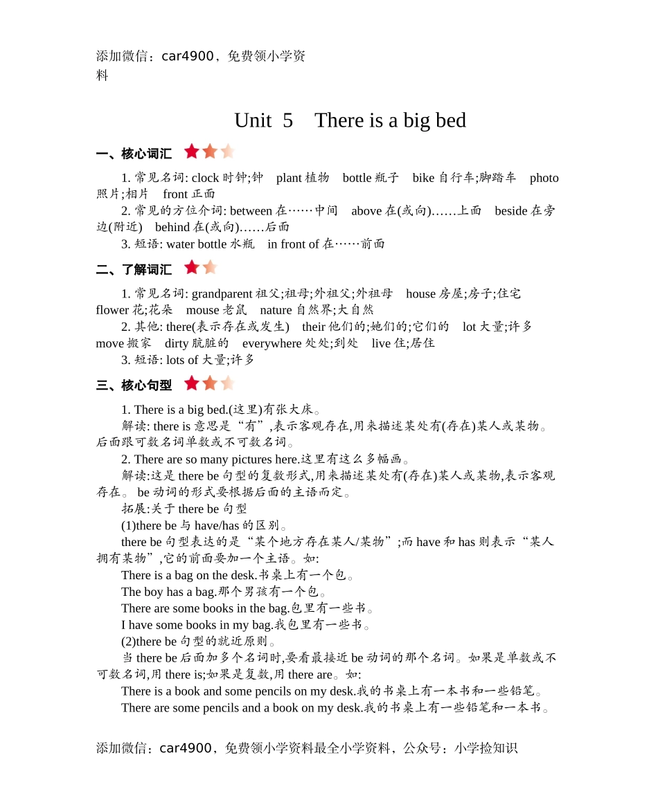Unit 5 知识清单 .docx_第1页
