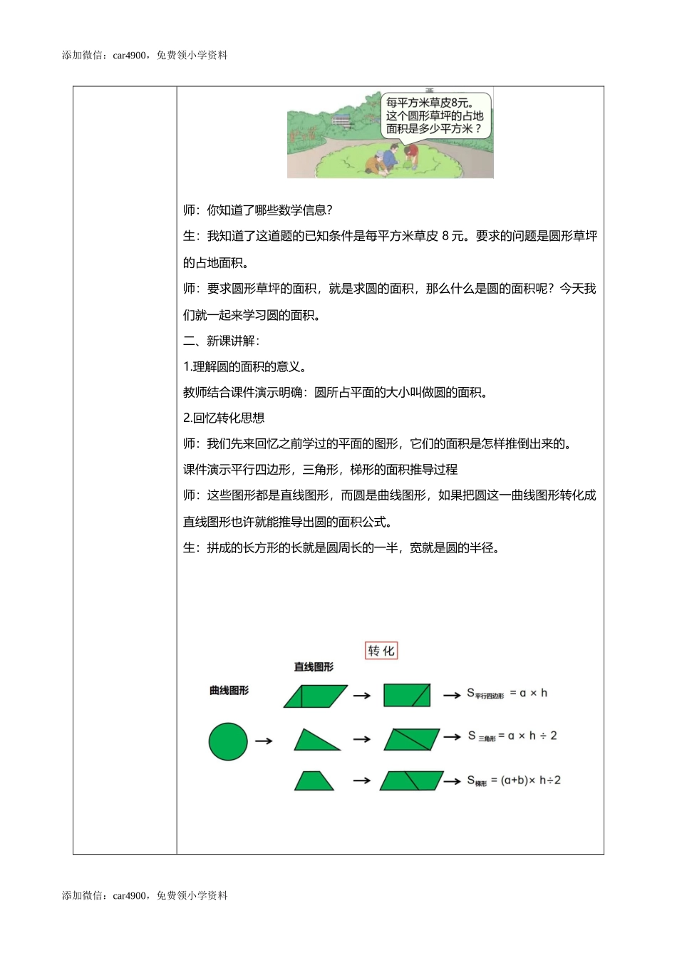 人教版小学数学六年级上册5.3.1《圆的面积》教学设计.docx_第2页