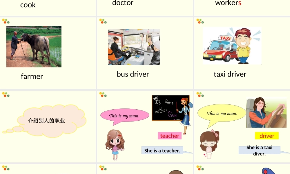 Unit 8 My dad is a doctor--句型操练.ppt