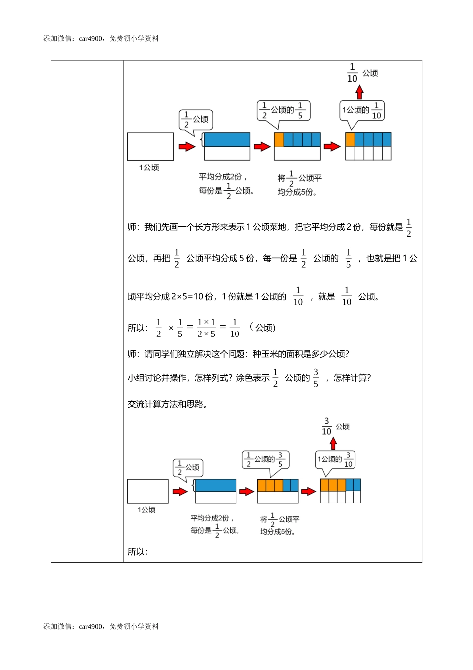人教版小学数学六年级上册1.3《分数乘分数（1）》教学设计.docx_第3页
