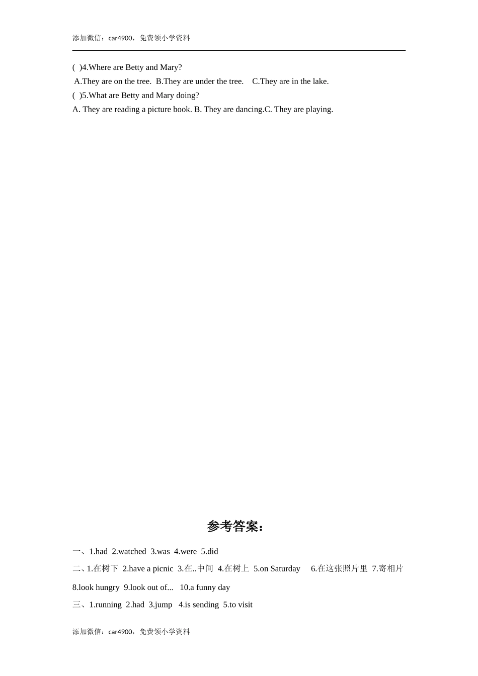 外研版小学英语（一年级起点）六年级下册Module 3 Unit 1 I took some photos同步练习3.doc_第2页