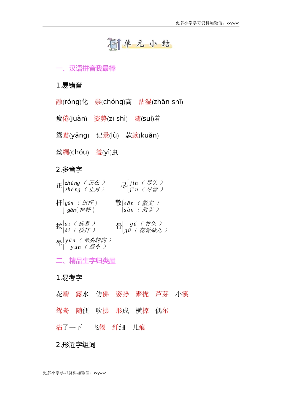 第一单元知识小结 (4).docx_第1页
