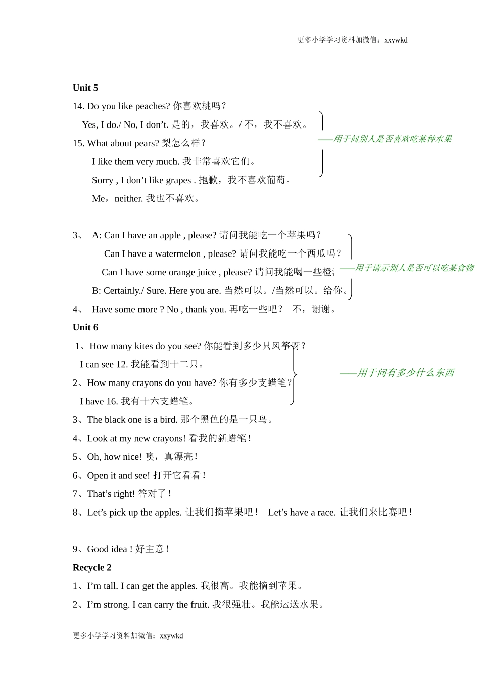 人教小学英语三起点pep版 3下 复习知识点资料.docx_第3页