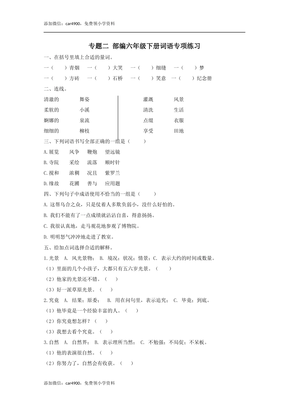 六下词语专项.docx_第1页