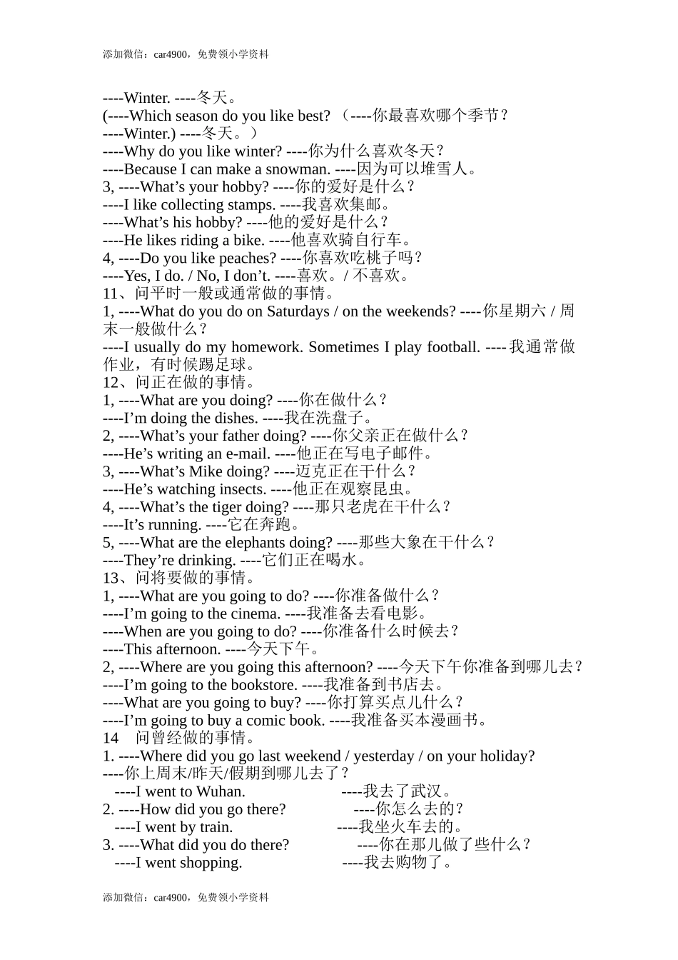 最常用的小学英语问句必备.doc_第3页