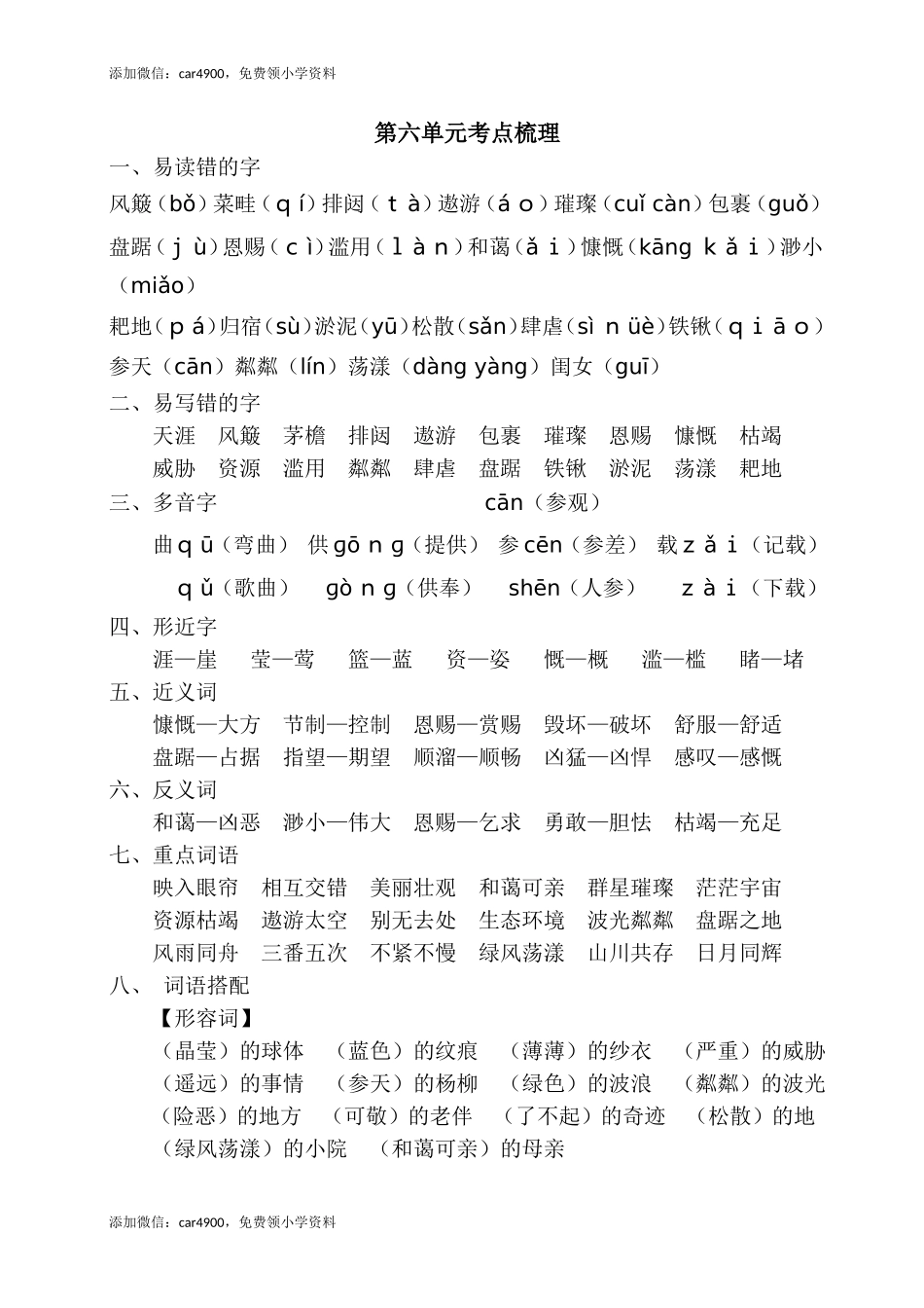 第六单元考点梳理(1).doc_第1页