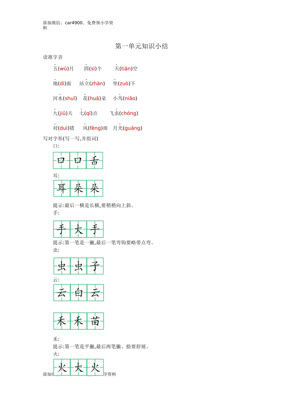 第一单元知识小结(3).docx_第1页