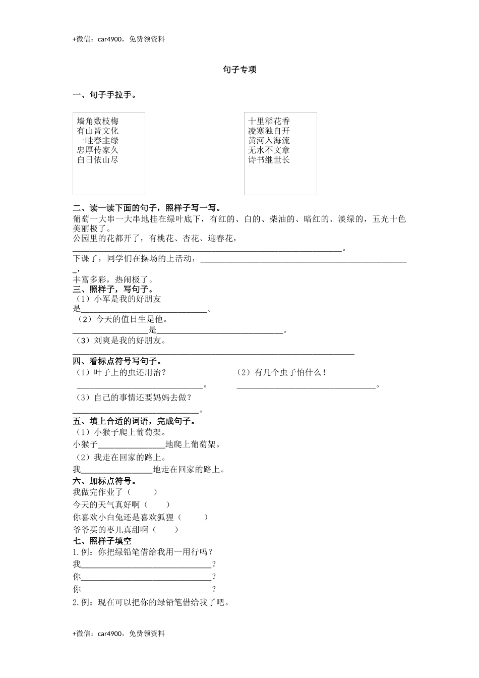 句子专项 .docx_第1页