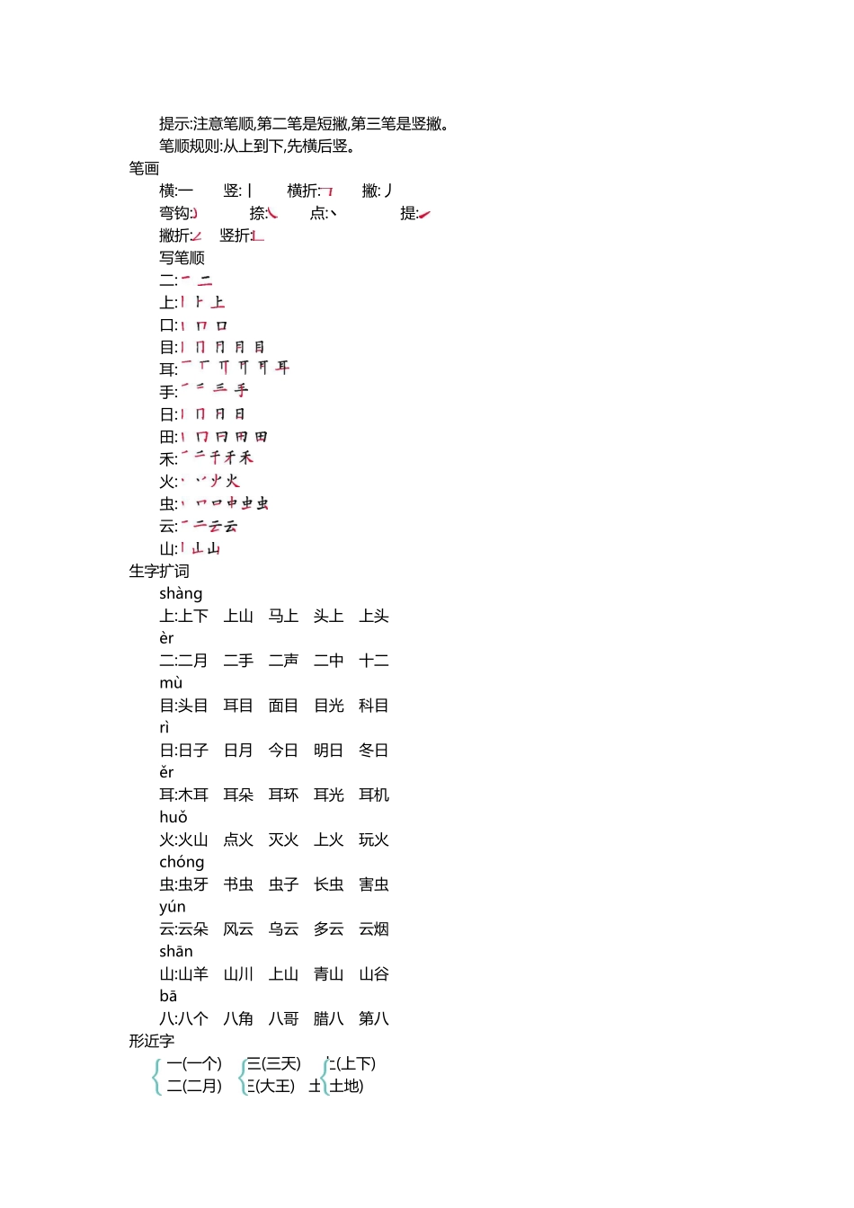 一（上）语文第一单元知识重点(1).docx_第2页