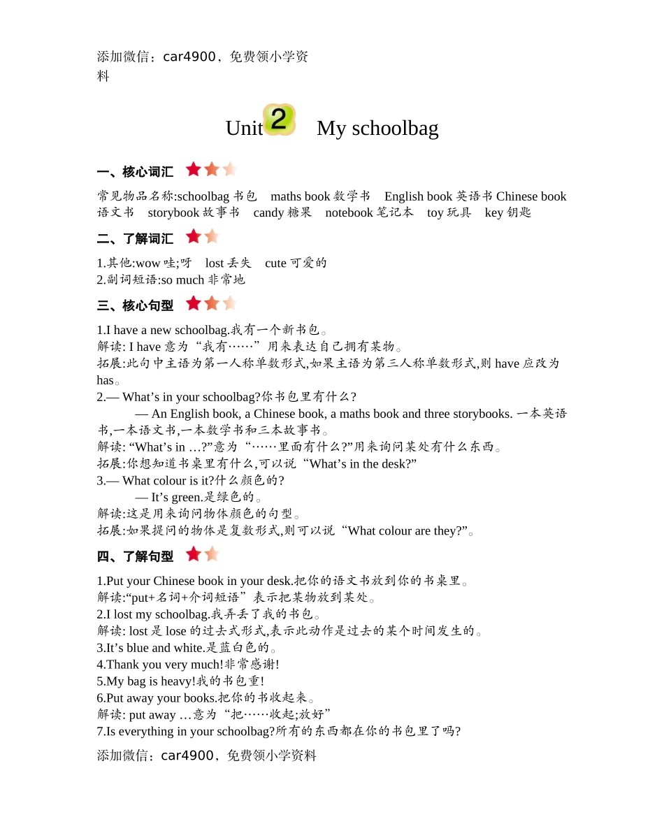 Unit 2 知识清单.docx_第1页