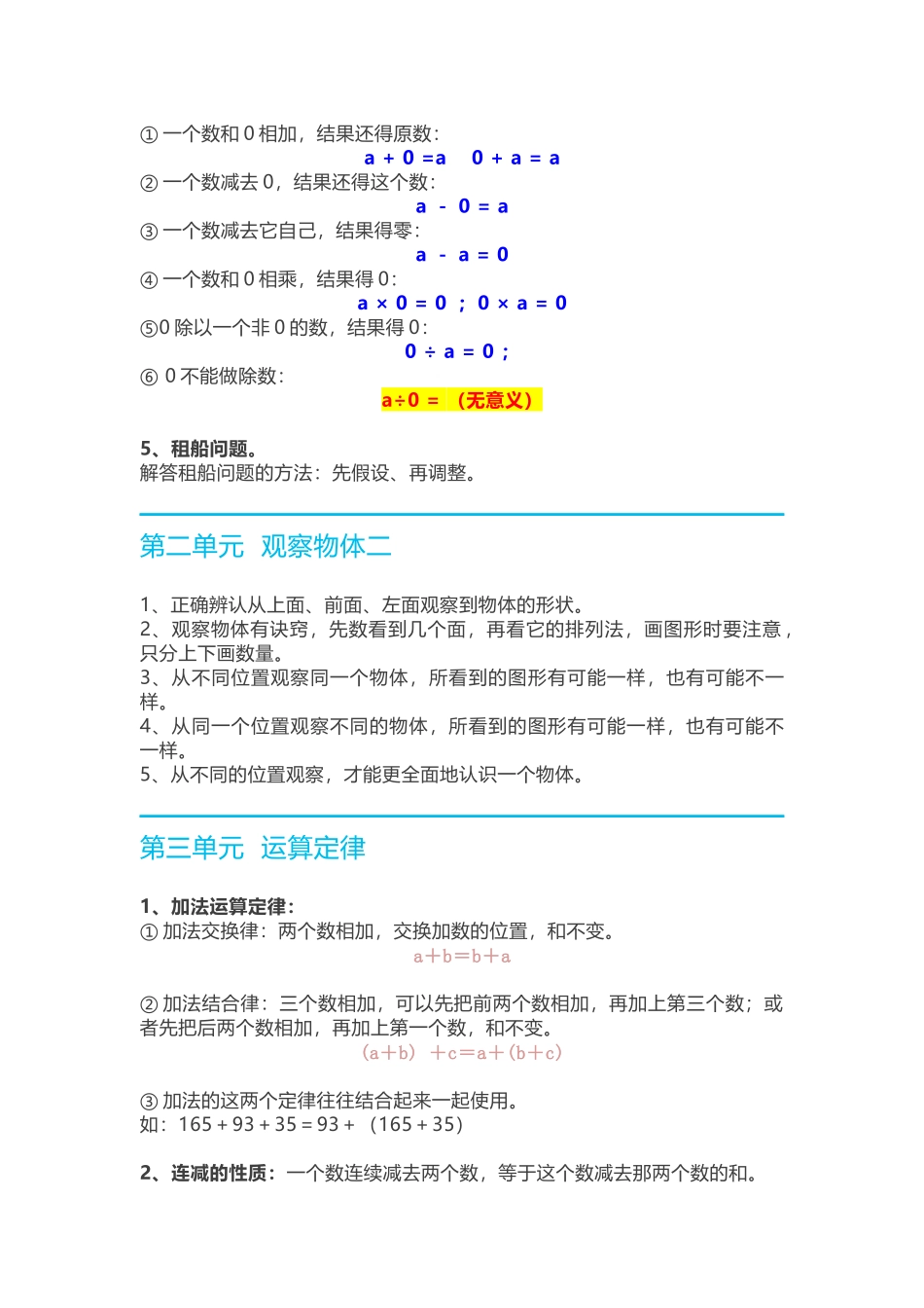 四（下）人教版数学下册知识要点归纳.docx_第2页