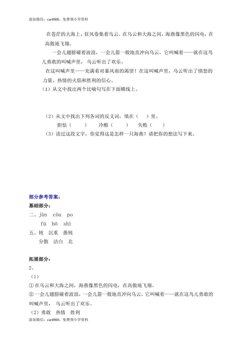 1燕子添加微信：car4900免费领小学资料.doc_第2页