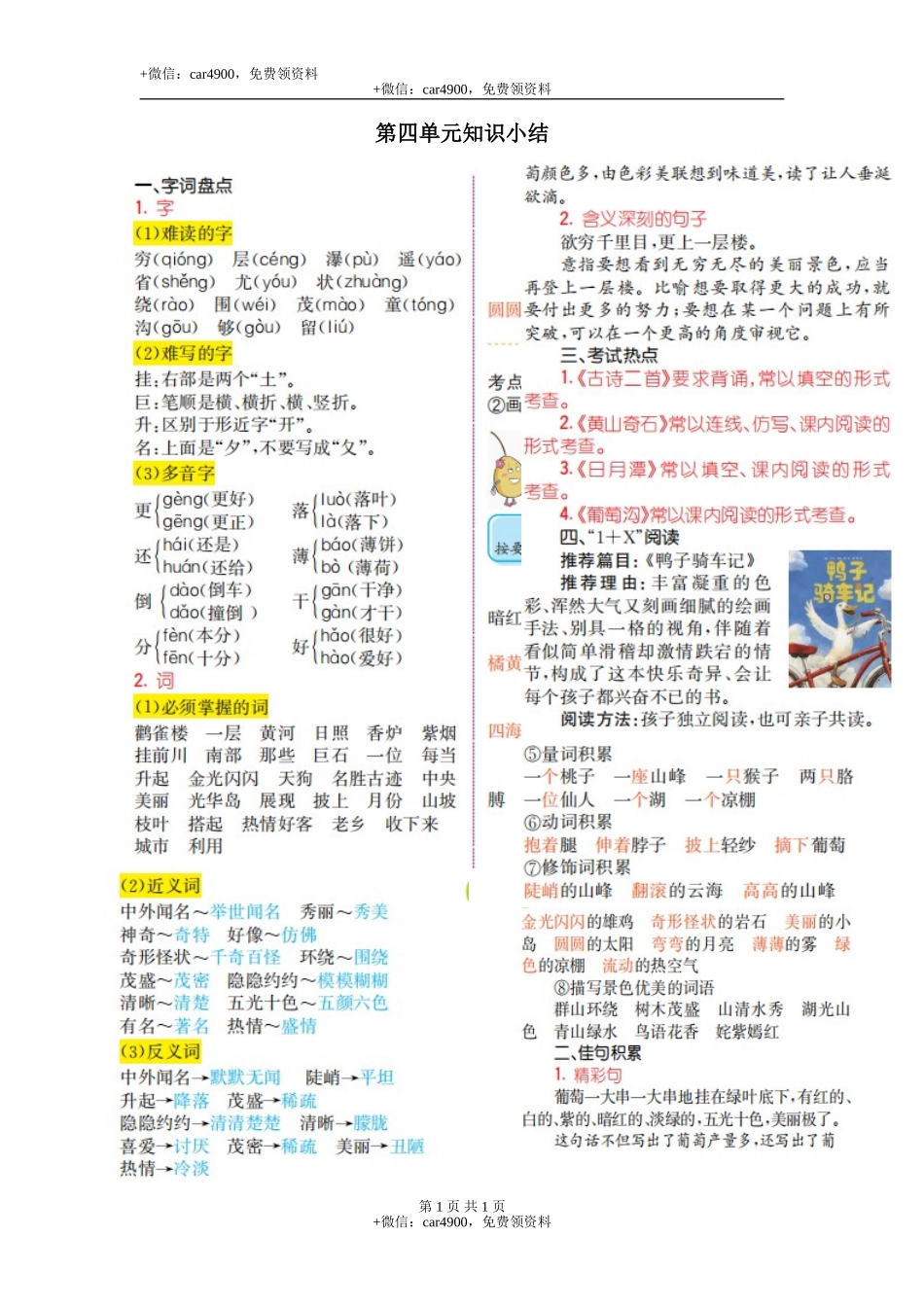 第四单元知识小结 .doc_第1页