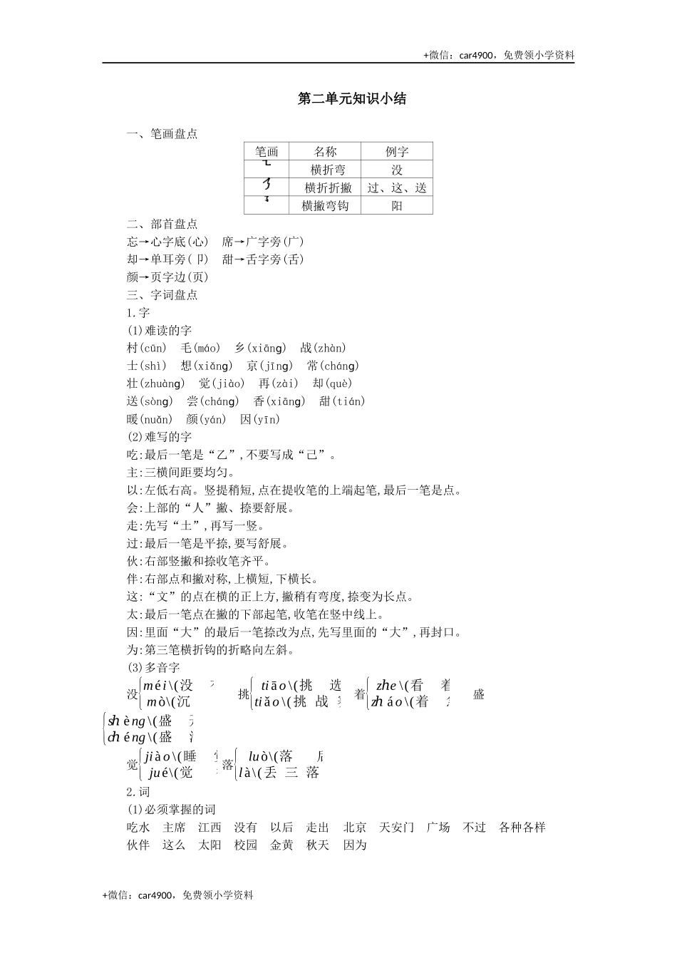 第二单元知识小结 .docx_第1页