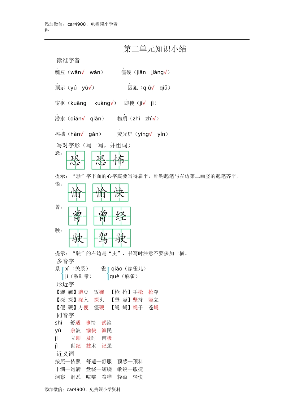 第二单元知识小结 (2).docx_第1页