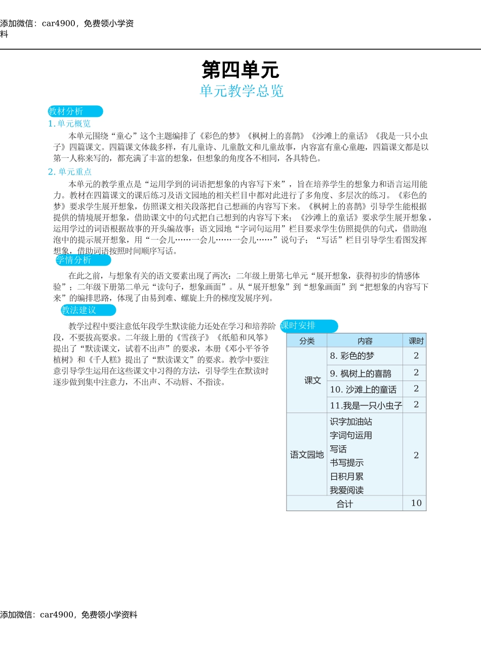 第四单元教学总览 .docx_第1页