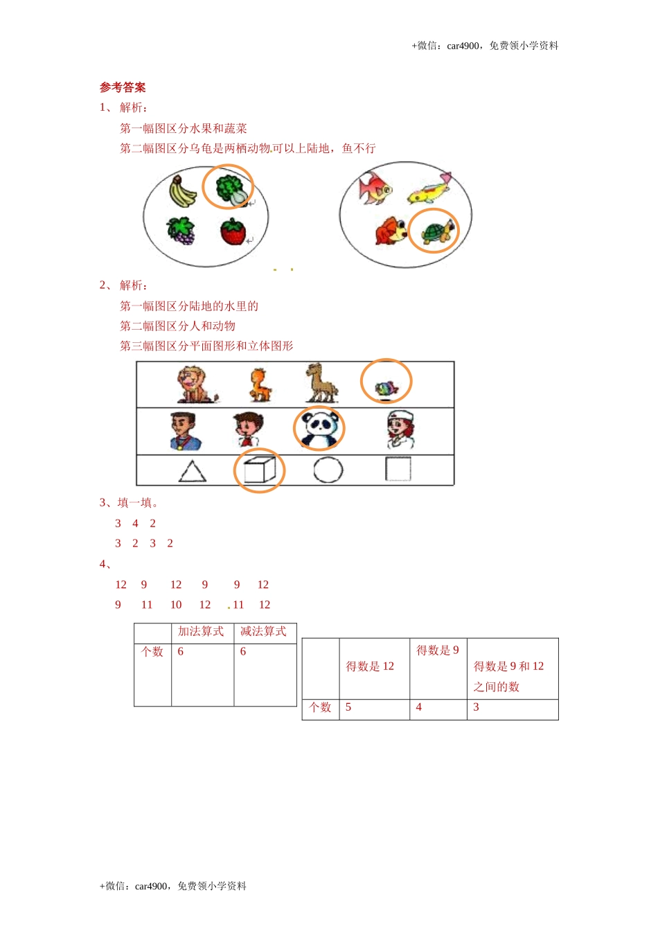 【精品】一年级下册数学同步练习-《分类与整理》2-人教新课标.doc_第3页