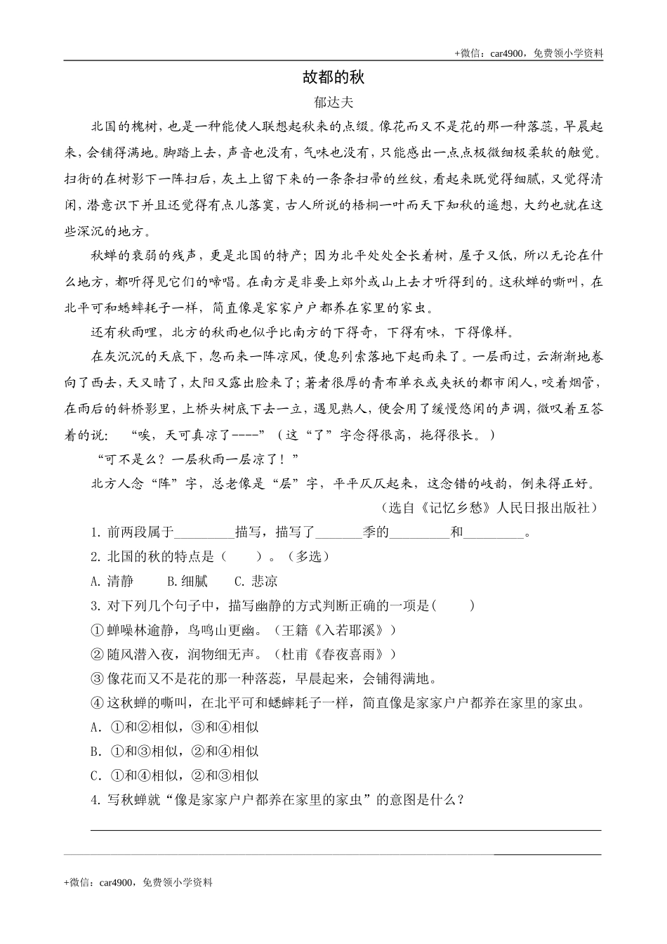 类文阅读-5 铺满金色巴掌的水泥道.doc_第2页