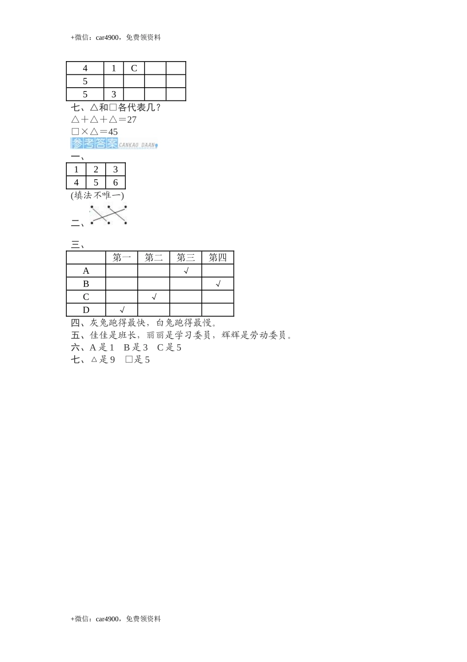 人教新课标数学二年级下学期第9单元测试卷1 .doc_第2页