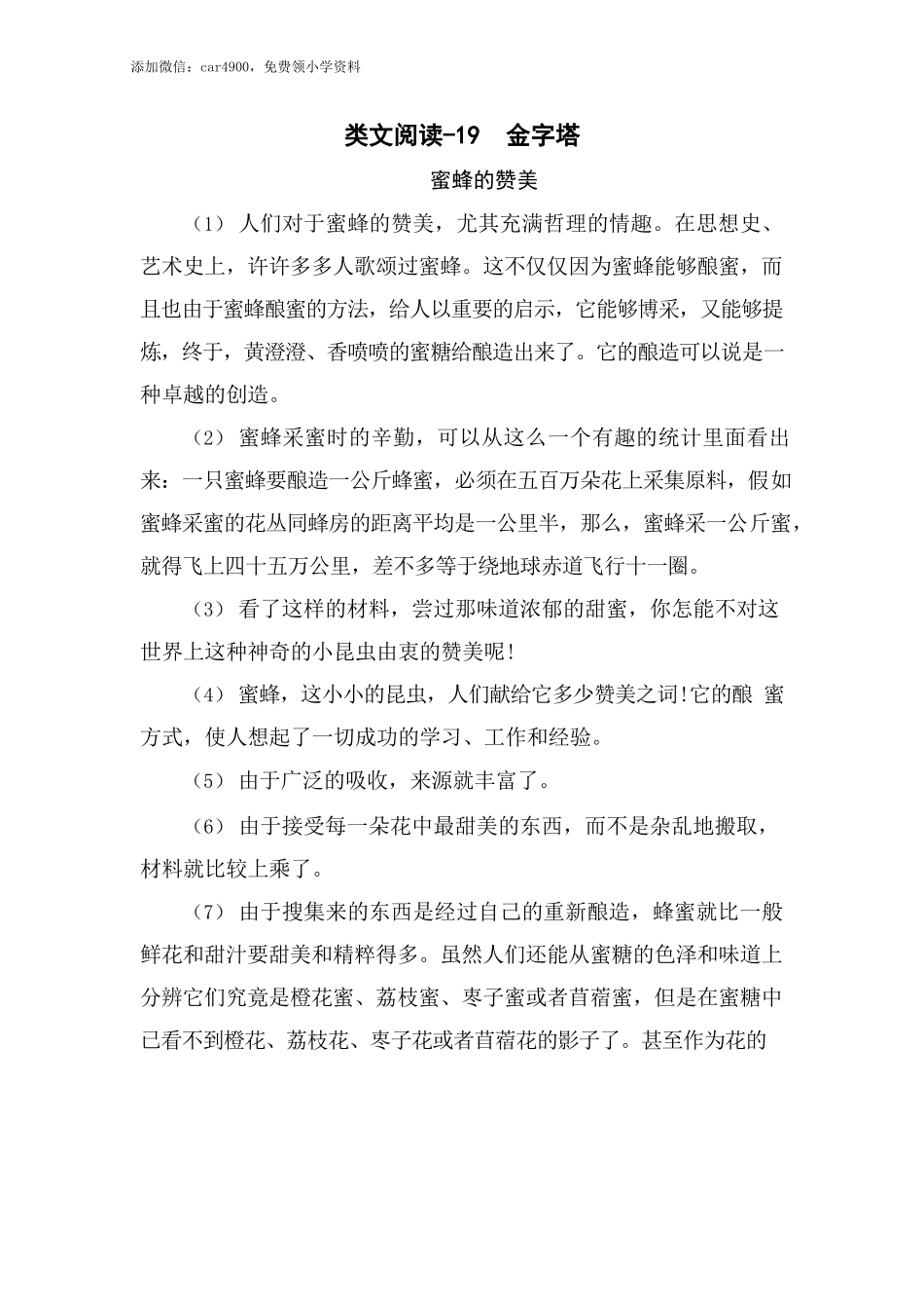 类文阅读试题-20 金字塔（含答案）人教（部编版）.docx_第1页