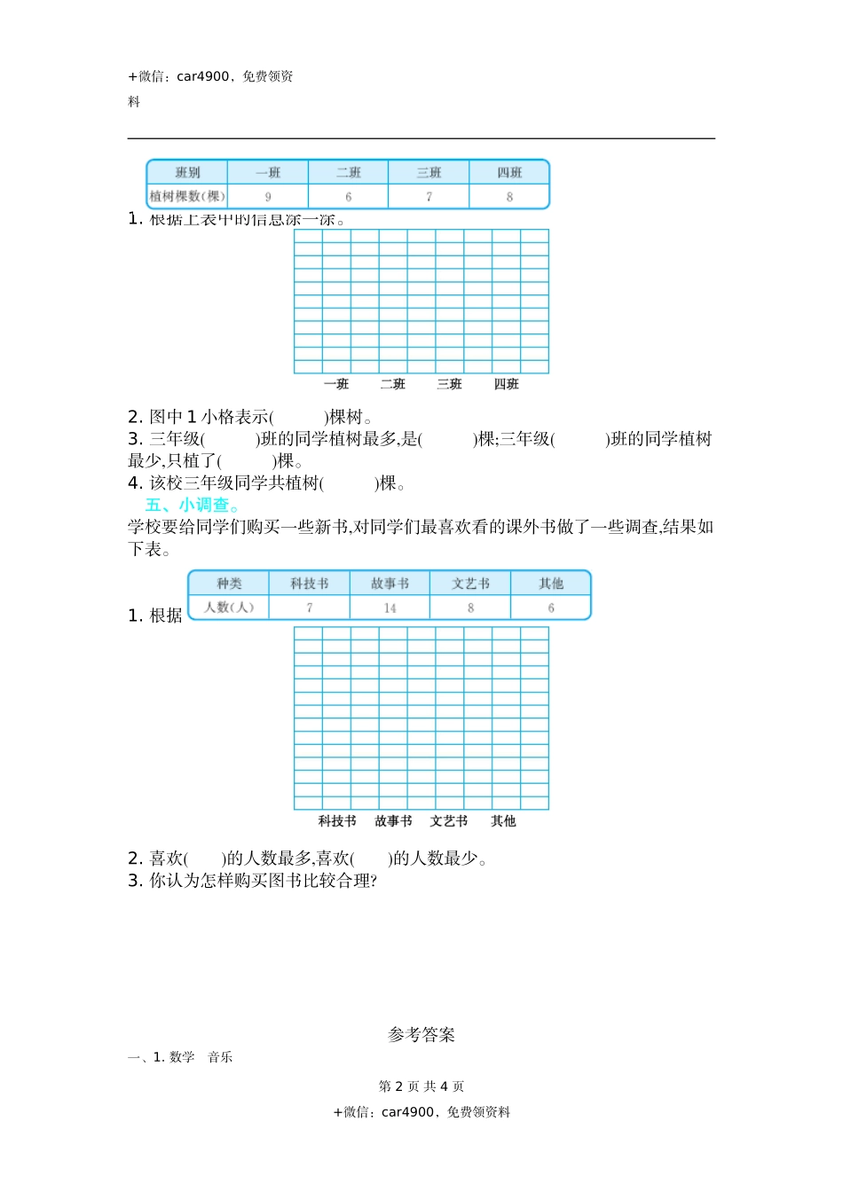 三（上）54制青岛版数学第十一单元测试卷.2.doc_第2页