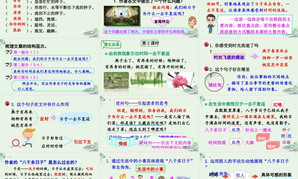 8 匆匆人教 PPT（部编版）.ppt