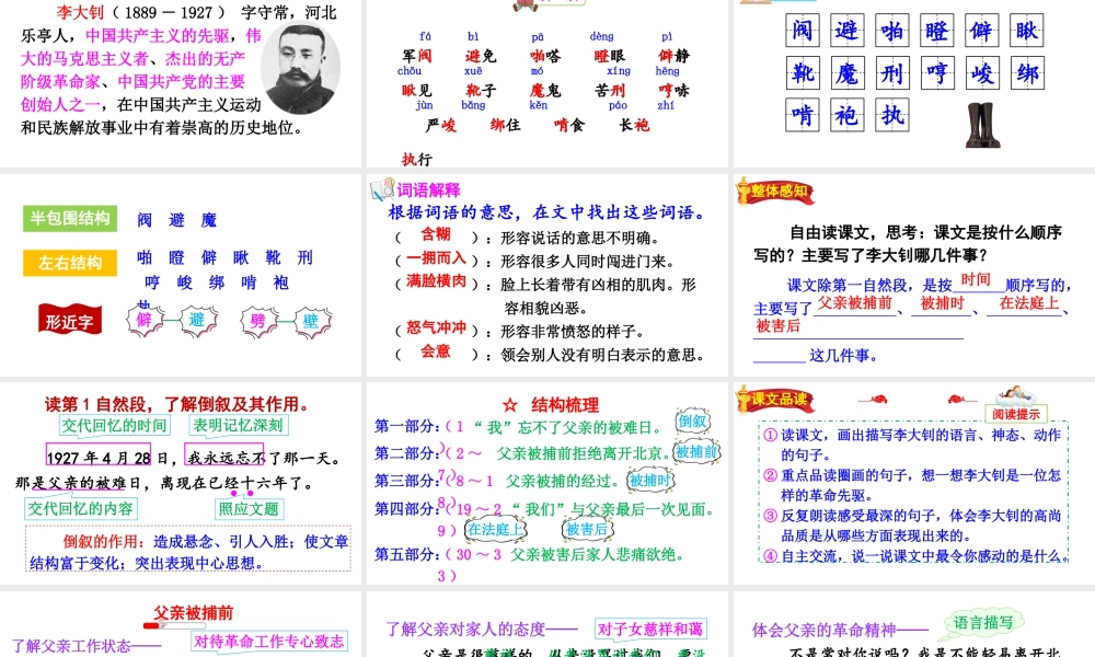 11 十六年前的回忆 PPT（部编版）.ppt