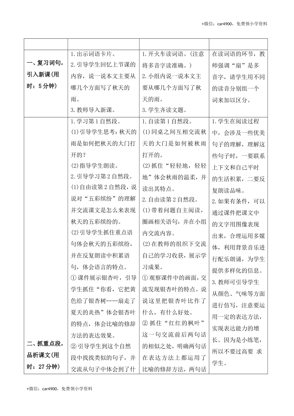 《6秋天的雨》导学案 .doc_第3页