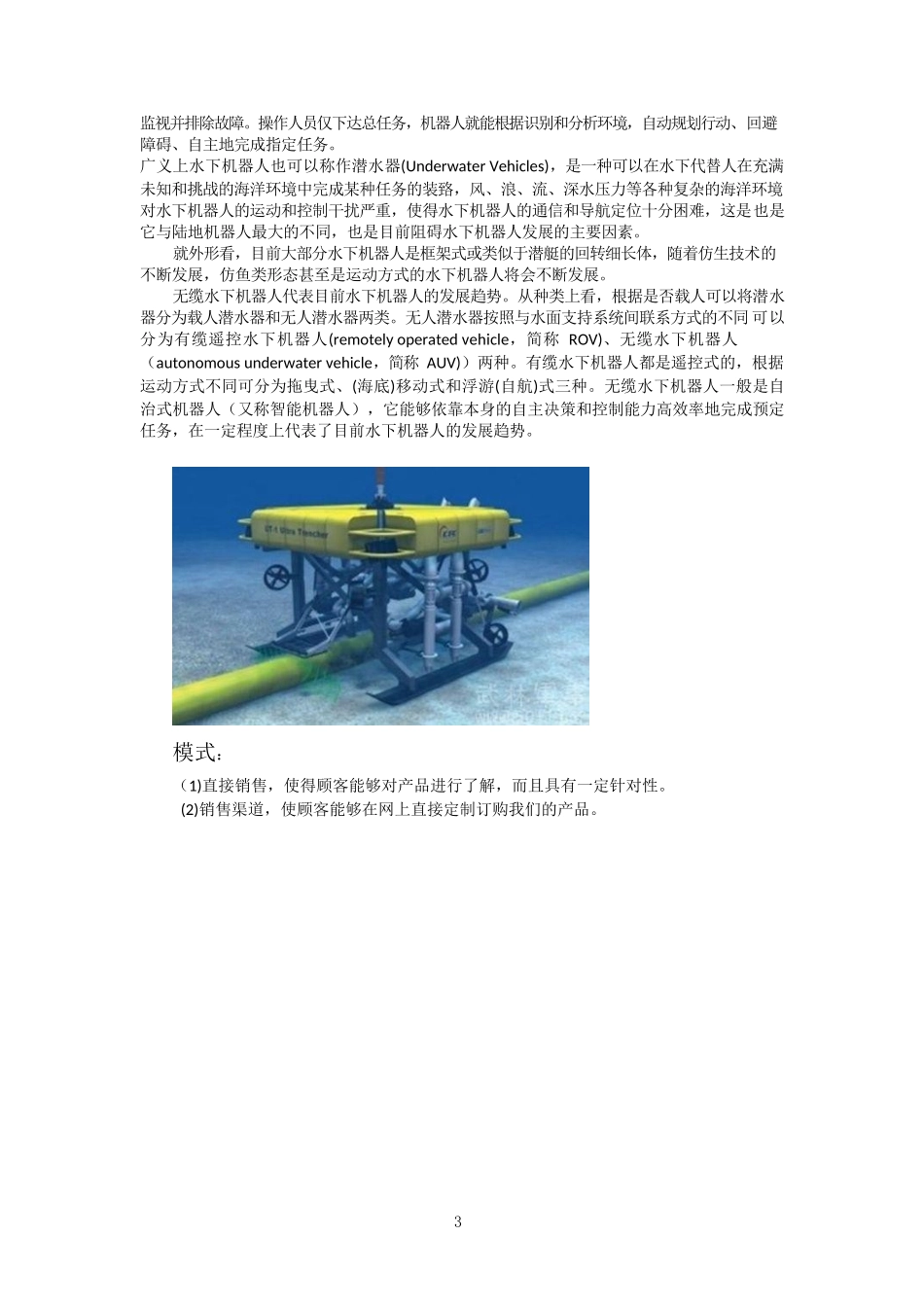 水下机器人创业策划书.docx_第3页