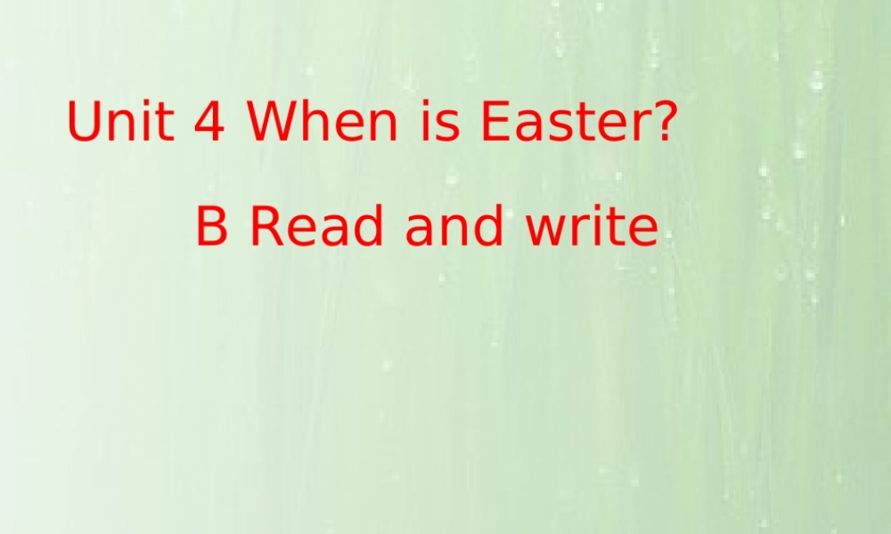 新版pep五年级下册_unit4_read_and_write.ppt