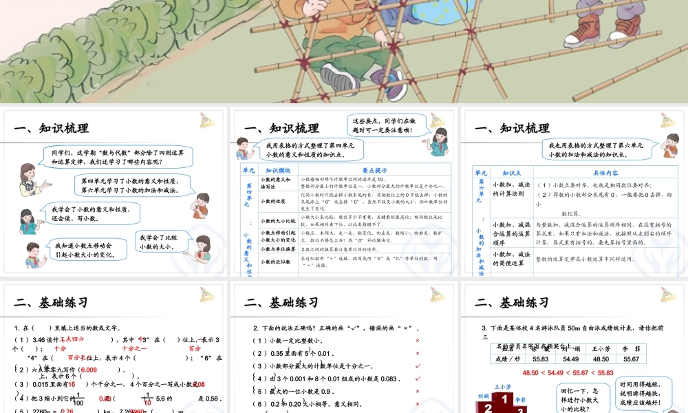 总复习（小数的意义、性质和加减法）.ppt