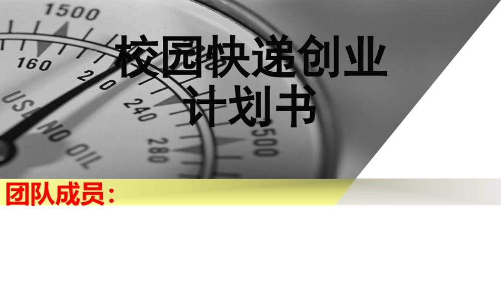 校园快递创业计划书.ppt