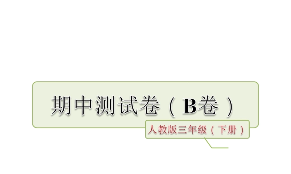 期中测试卷（B卷）.ppt