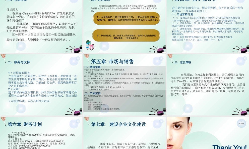 化妆品创业计划书.ppt