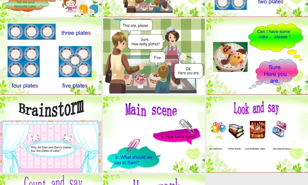 三年级英语上册Unit6 Happy birthday!第一课时.ppt