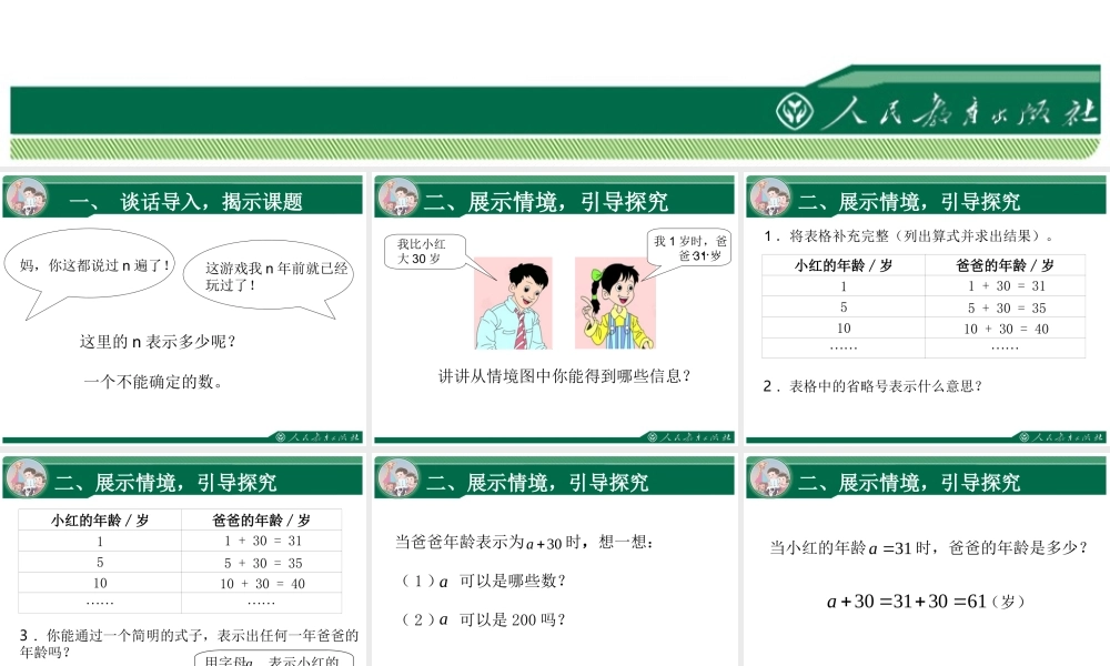 《用字母表示数》教学课件.ppt
