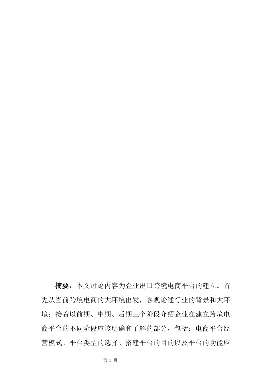 跨境电子商务运营商业计划书.docx_第3页