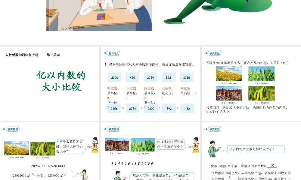 （2022秋季新教材）1.4 亿以内数的大小比较课件（16张PPT)(1).pptx