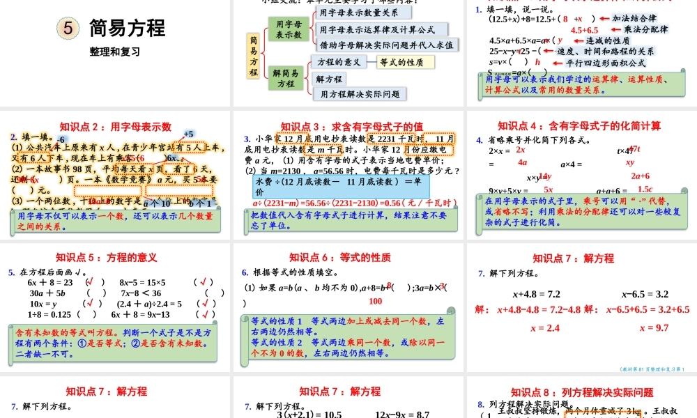 （2022秋季新教材）第五单元整理和复习课件（33张PPT).pptx