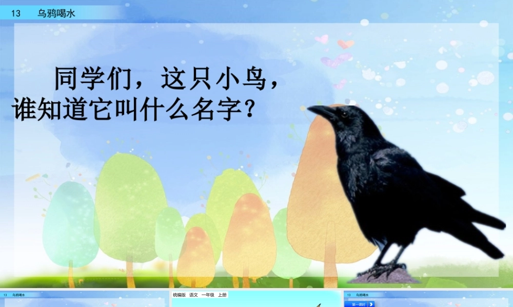 13 乌鸦喝水（名师PPT课件）.pptx