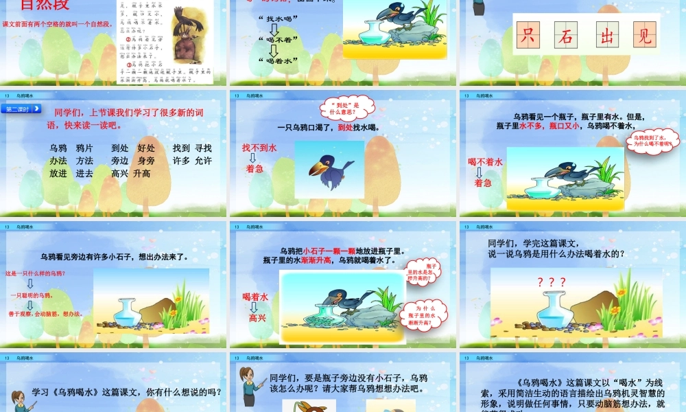 13 乌鸦喝水（名师PPT课件）.pptx