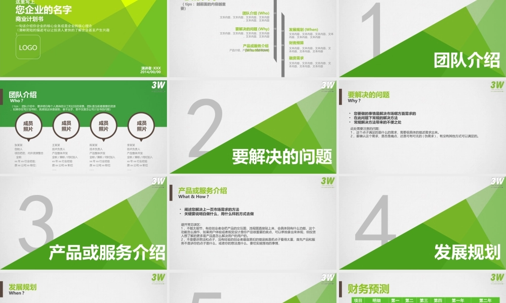 初创企业商业计划书模板.ppt