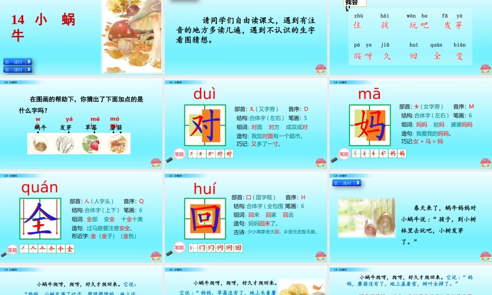 14 小蜗牛（名师PPT课件）.pptx